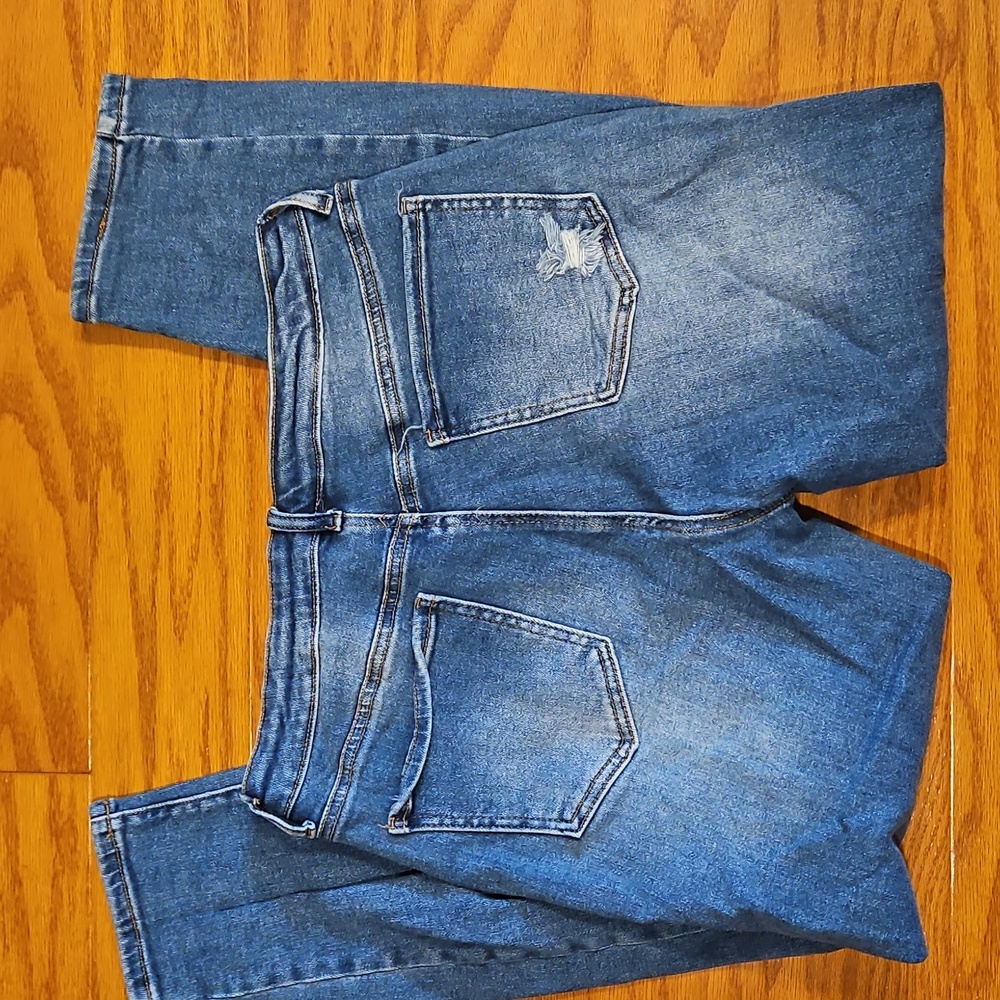 Wax Jean Blue Distressed Boyfriend Jeans - Picture 8 of 11